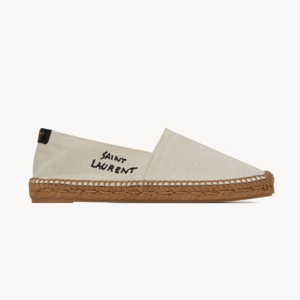 Saint Laurent Beige Canvas Espadrilles